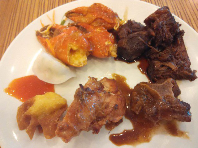 Selection of Chili Crab Oxtail Stew Pig Trotters Chicken and Dim Sum