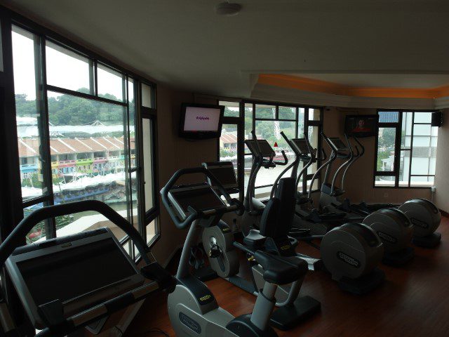 Gym @ Swissotel Merchant Court overlooking Singapore River