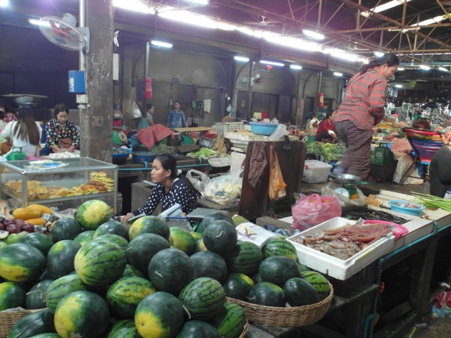 Wet market area of Siem Reap Old Market