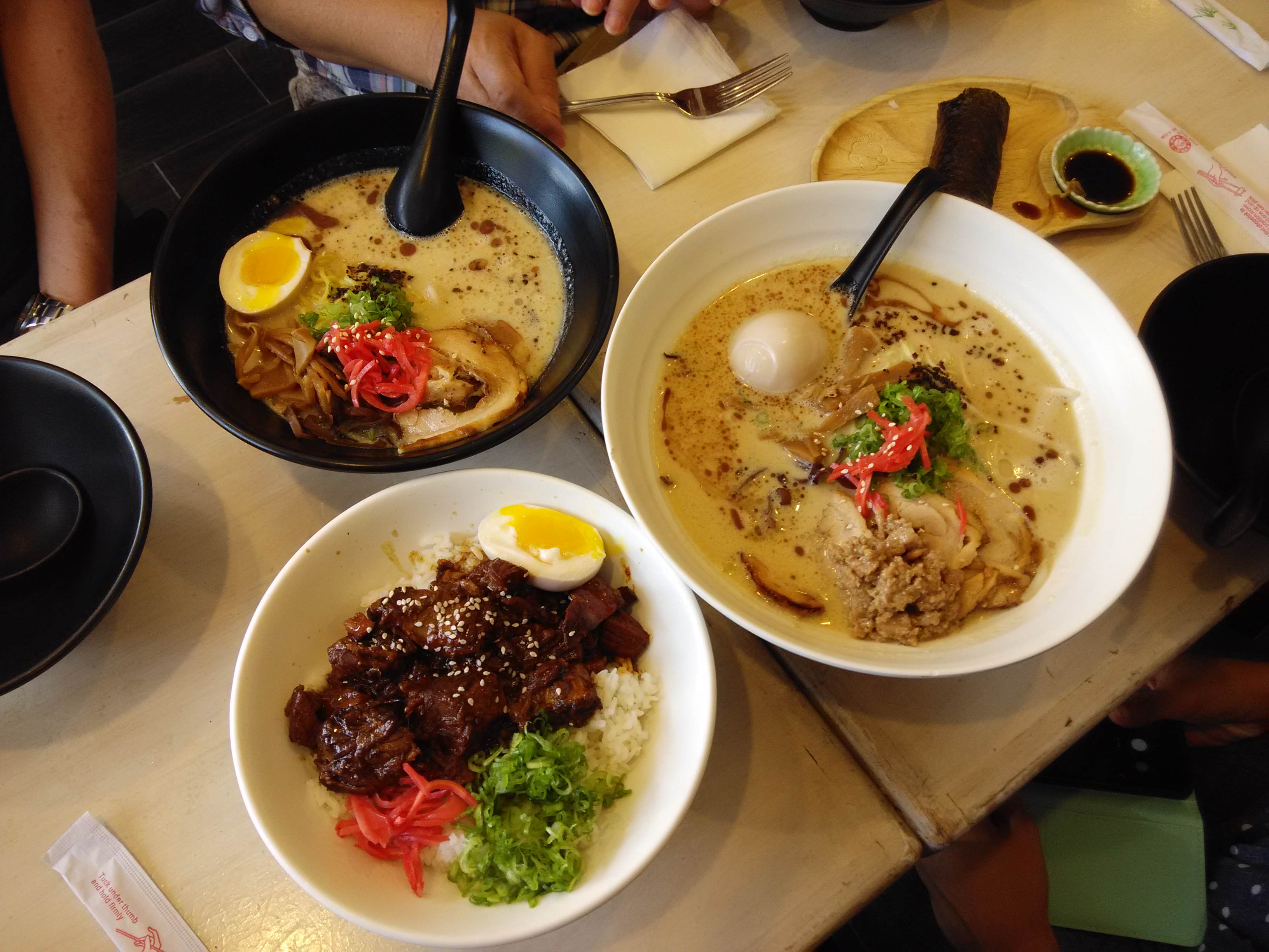 Chibiscus Tonkotsu Pork Broth Ramen and Char Siu Rice