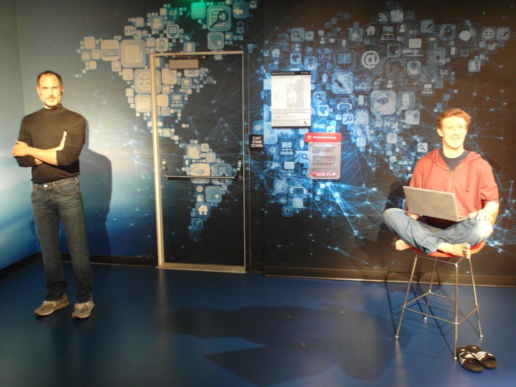 Jobs Zuckerberg Madam Tussauds San Francisco