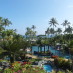View of the pool deck of Grand Hyatt Kauai Resort & Spa