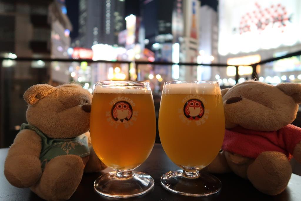 White Ale and 3C Hop Beer at Hitachino Microbrewery Akihabara