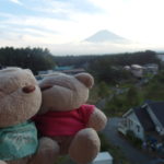 View of Mount Fuji from balcony of Fujizakura Inn