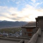Sunset and blue skies as seen from the top of Leh Palace Ladakh