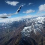 Flying over the Himalayan Mountain Range from Leh to Delhi
