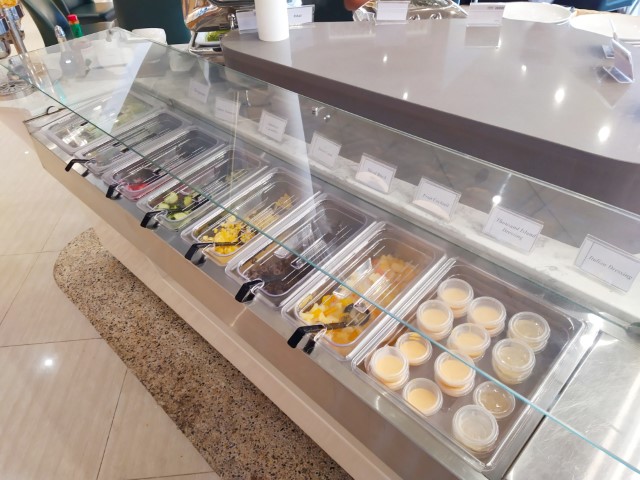 Food options at Ambassador Transit Lounge Terminal 2 Changi Airport