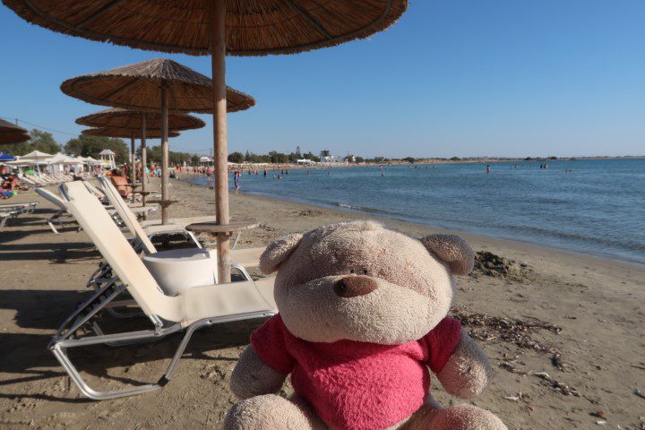 Kate at Naxos' St. George Beach