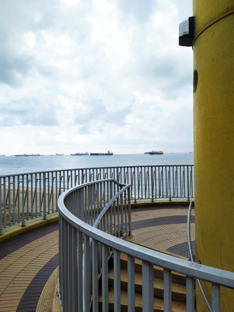 Viewing deck of Amber Beacon Tower (aka East Coast Park Yellow Tower)
