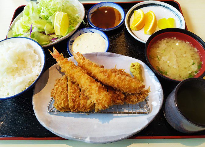 Loin Tokotsu and Prawn Fry Set ($28.50++)