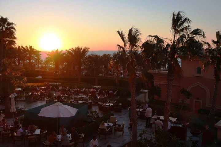 Sunset as seen from Imperial Club Lounge Atlantis Dubai