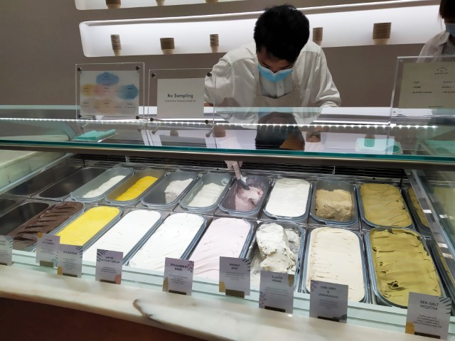 Flavours available at Birds of Paradise Botanical Gelato Jewel during our visit