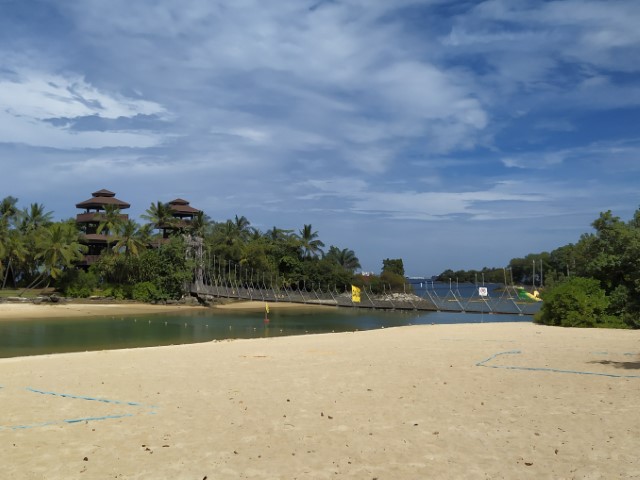 Beautiful day at Palawan Beach Sentosa