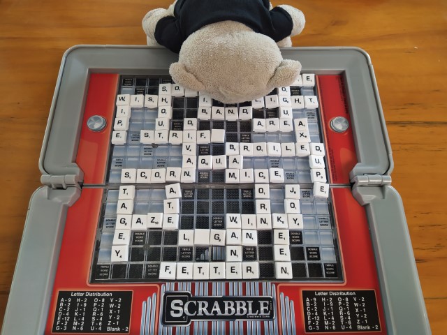 Tom losing scrabble the second time (YOUNGS Bar and Restaurant Review)