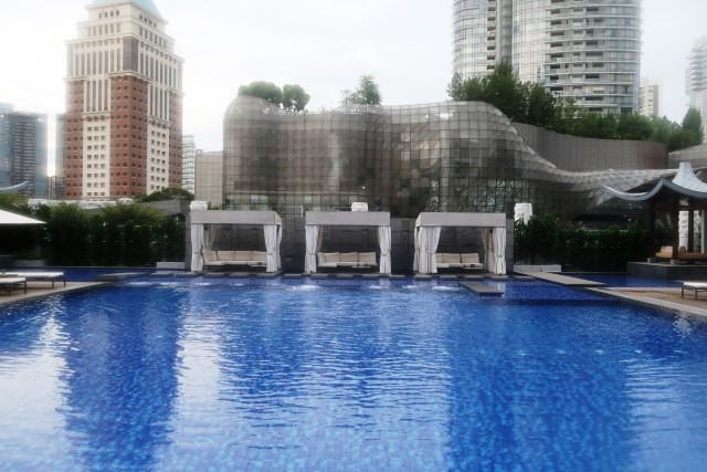 Complimentary cabana at swimming pool of Marriott Tangs Hotel