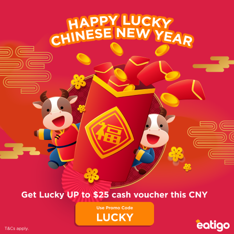 Eatigo CNY Red Packet Giveaways using code "LUCKY"