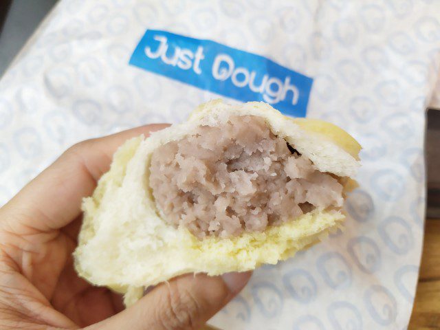 Generous filling inside Just Dough Yam man tou