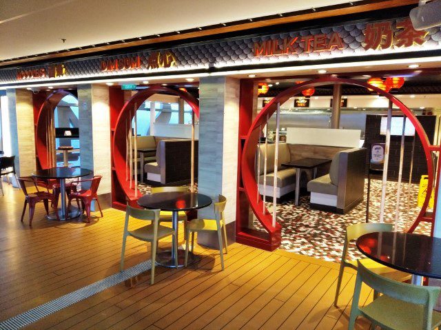 "Milk Tea", "Dim Sum", "Noodles" restaurant that is no longer in operation onboard Quantum of the Seas