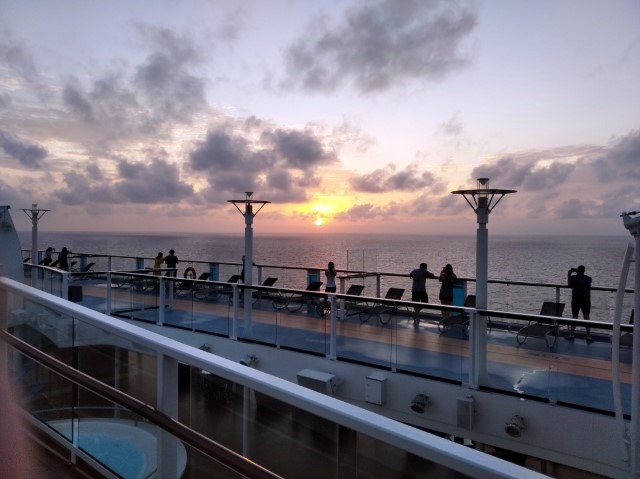 Quantum of the Seas Sunrise at about 7:15am