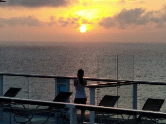 Sunrise as seen from Quantum of the Seas Royal Caribbean Cruise