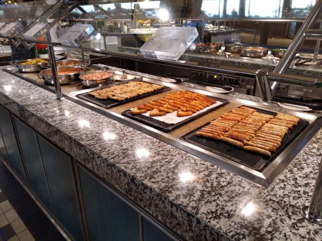 Sausages at Windjammer Breakfast Buffet Quantum of the Seas