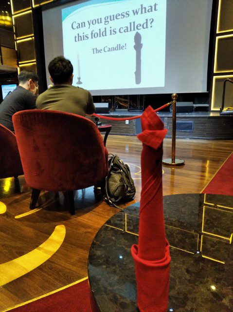 Candle Stick Napkin Quantum of the Seas Cruise to Nowhere