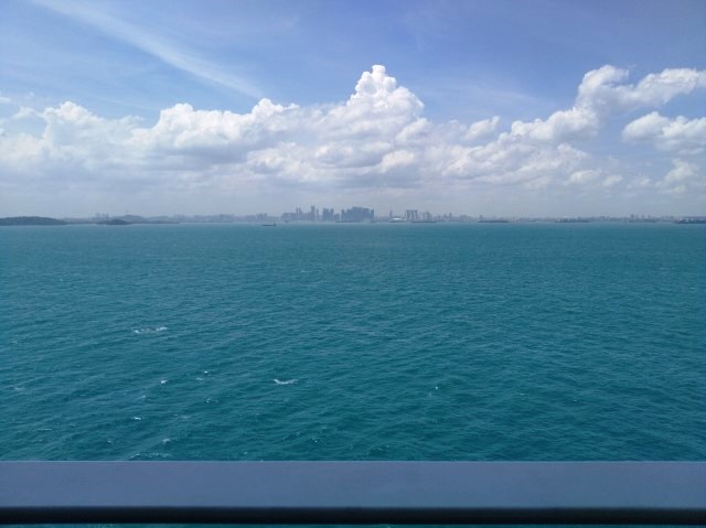 View of the Singapore Skyline from Quantum of the Seas Balcony State Room