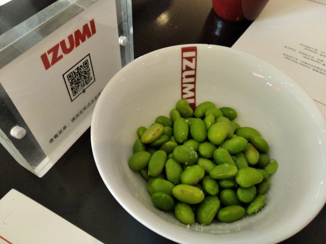 Complimentary Japanese Edamame at Izumi Japanese Restaurant Quantum of the Seas