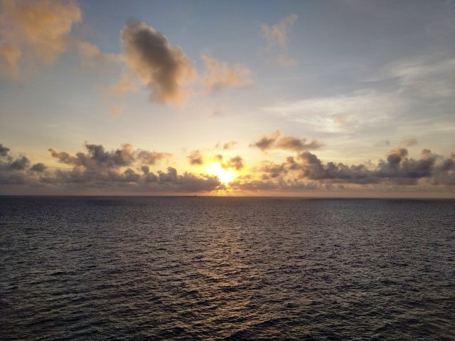 Sunrise as seen from Quantum of the Seas Royal Caribbean Cruise to Nowhere
