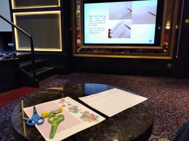 Materials for Pop Up Card Class - Quantum of the Seas Cruise to Nowhere