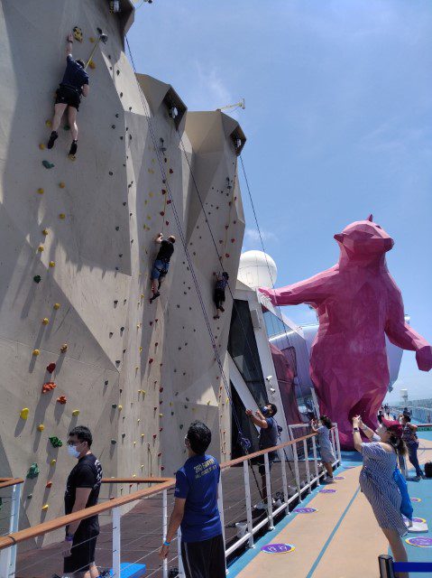 Rock climbing Quantum of the Seas Cruise to Nowhere