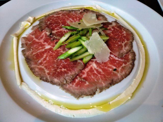 Charred Beef Carpaccio Chops Grille Quantum of the Seas Review