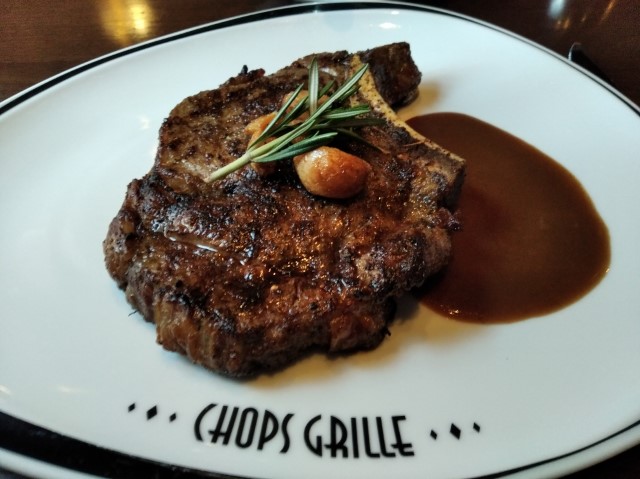 Juicy and flavourful 16oz ribeye from Chops Grille Quantum of the Seas Specialty Dining Restaurant