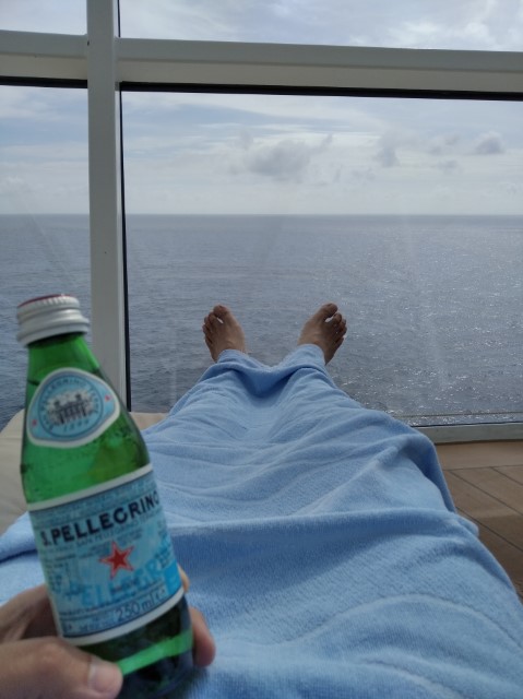 Yet another drink while chilling at Solarium Quantum of the Seas