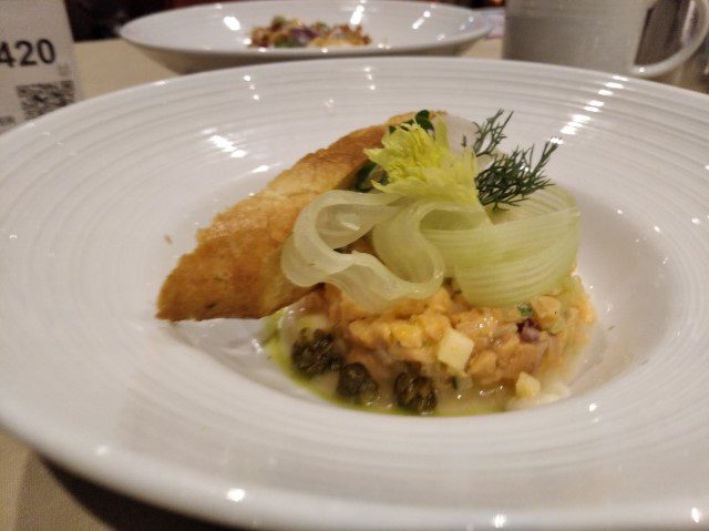 Main Dining Room Salmon Tartare Quantum of the Seas