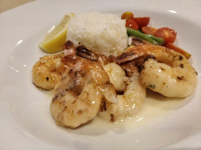 Main Dining Room Garlic Tiger Shrimp Quantum of the Seas