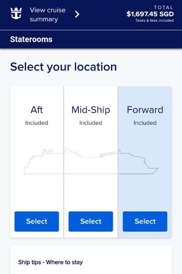 Total price when we first booked with Royal Caribbean Quantum of the Seas Cruise to Nowhere