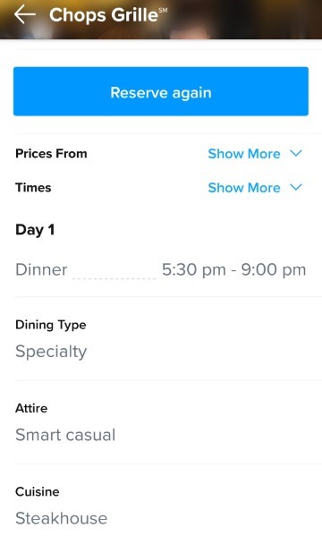 Making Specialty Dining Reservations once aboard Quantum of the Seas using the Royal App