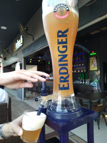 Ice cold draft Erdinger at Relax Bar Punggol Settlement