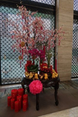 Decorations at Level 5 Lobby of Mandarin Orchard Singapore