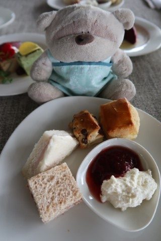Scones and sandwiches for afternoon tea at Meritus Club Lounge