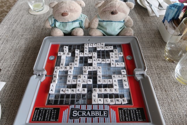 Scrabble game 1 at Meritus Club Lounge Top of the M