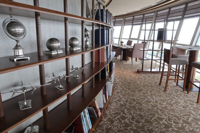 Library section of Meritus Club Lounge Mandarin Orchard Singapore