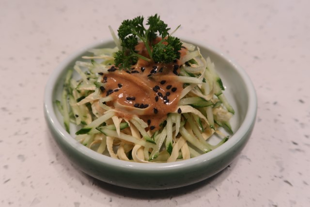 Signature shredded cucumber and beancurd skin salad from Eventasty Noodle Bar