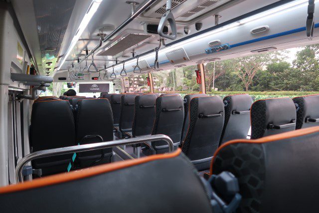 Inside Mandai Khatib Shuttle ($1 per person)