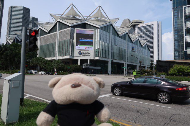 Arriving at Suntec City Singapore