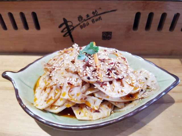 Lotus root at BBQ Box Chinatown as starters