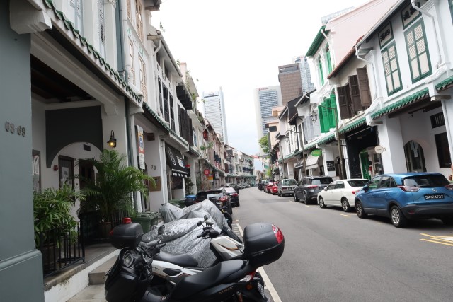 Rows of old shop houses at Amoy Street