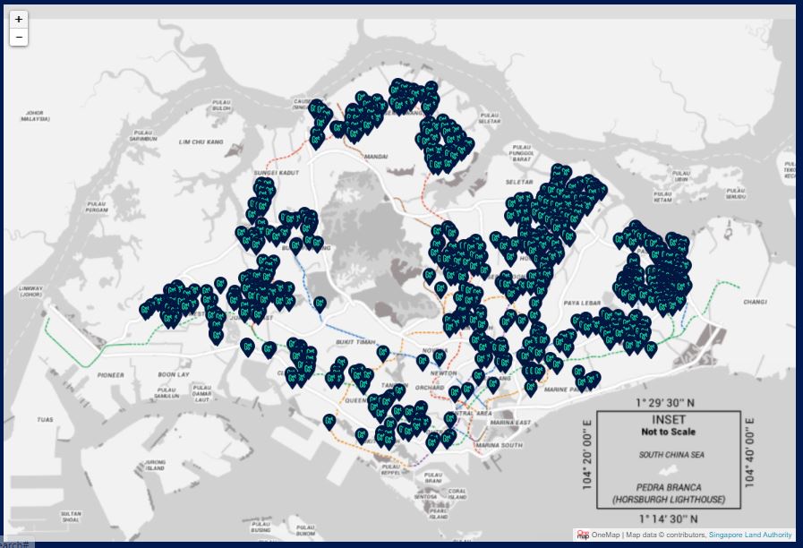 GetGo Locations around Singapore (More than 600 locations and growing)