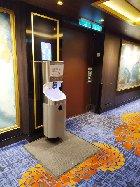 Automated hand wash machine on Dream Cruise World Dream